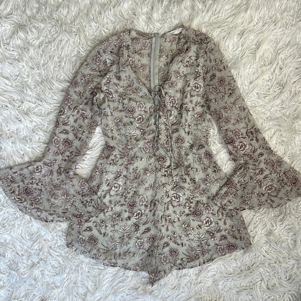 LUSH FLORAL ROMPER